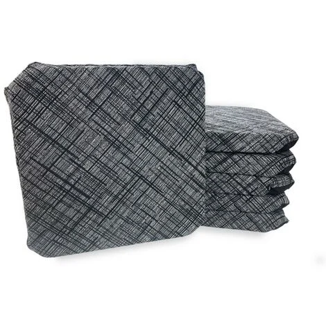 COPRISEDIA con ALI tinta unita IN TESSUTO Jacquard MODERN Nero