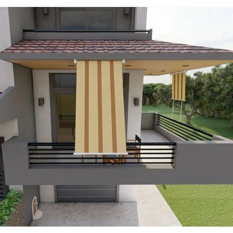 Tenda da sole per balcone con bracci, impermeabile 100cm giallo arancio Golisa