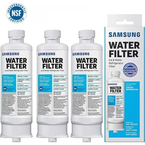 Confezione da 3 filtri per l'acqua del frigorifero Samsung DA97-17376B da 300 galloni per modello DA97-08006C HAF-Qin/EXP