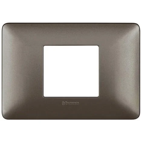 Placca Bticino Matix 2 moduli centrati iron AM4819MIR