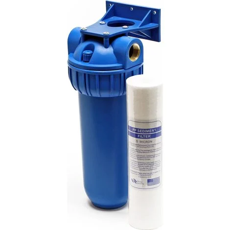 Naturewater Filtro dell'acqua NW-BR10B1 con cartuccia filtrante per sedimenti 254 mm, attacco tubo 32.89 mm