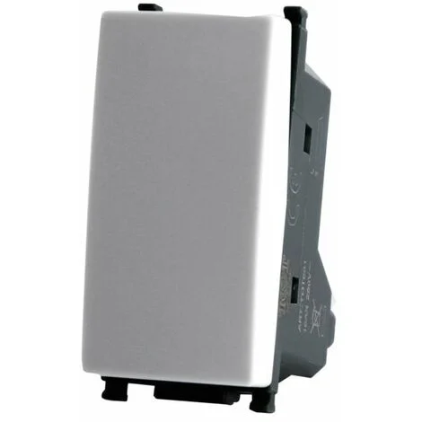 TOT Elettric T2 605 Pulsante 10A Compatibile Vimar Plana Bianco