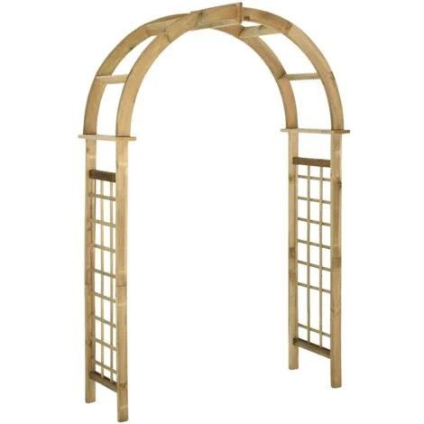 Arco a Traliccio in Legno di Pino Impregnato Verde vidaXL