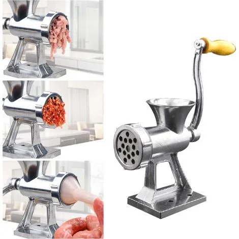 Tritacarne manuale in acciaio inox per insaccatrici, tritacarne manuale per carne di maiale, manzo, pesce, pollo, peperoni, funghi