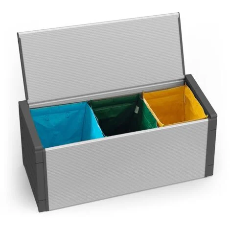 Pattumiera Cassapanca 85x34x38 cm con Sacchi per laDifferenziata