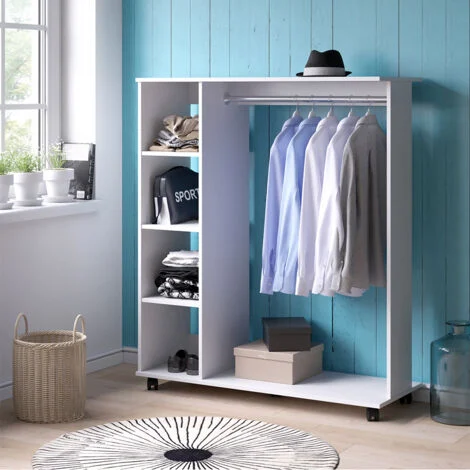 Armadio da ingresso Cosmo, Bianco, 110 x 129.4 cm, Vicco