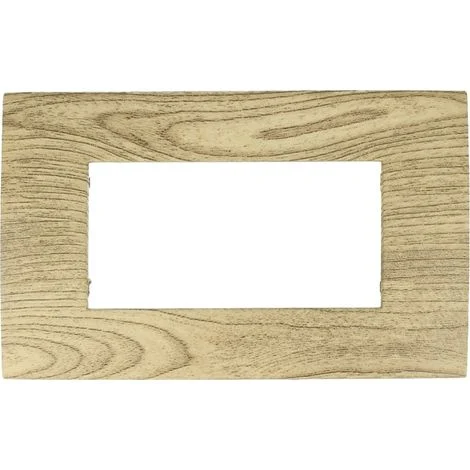 Placca legno chiaro4 posti compatibile con Vimar Arkè