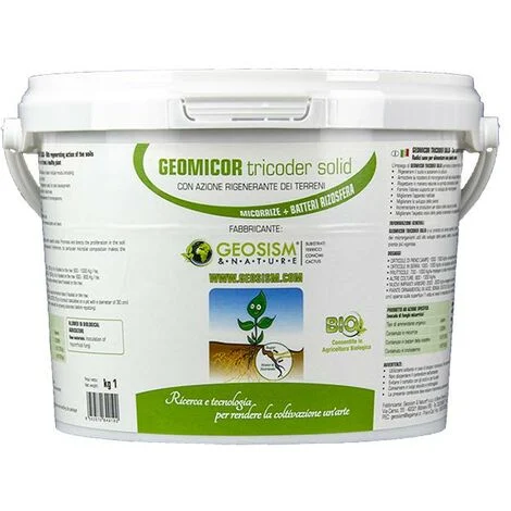 Geomicor Tricoder Solid, (1 kg), inoculo granulare di funghi micorrizici con trichoderma per ortaggi, fiori e piante