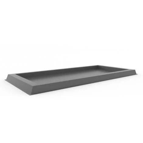 Sottovaso rettangolare 108,5x49 CM per vaso fioriera mod. Matera colore Grigio