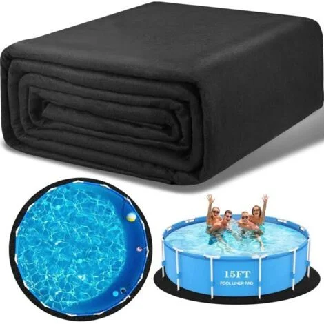 Tappetino per piscina, rivestimento rotondo spesso per piscina, tappetino per piscina fuori terra, copertura rotonda per il fondo di piscine fuori terra e vasche idromassaggio, diametro 4,6 m