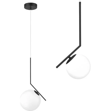 LAMPADA A SOSPENSIONE TOOLIGHT G107-1W BLACK WHITE