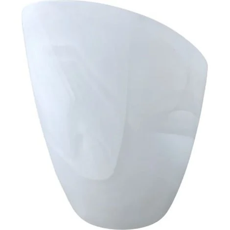 Tulipa in Vetro COLOMA Bianco Opaco Stile Alabastro 10x12cm Apertura 3cm