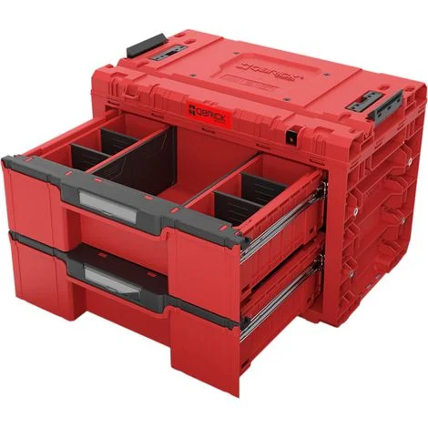 Qbrick System PRIME Drawer 2 Toolbox Expert RED ULTRA HD cassetta degli attrezzi modulare con 2 cassetti 542 x 335 x 369 mm 24 l