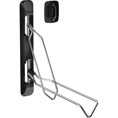 Wiltec Portabici da muro 11,8 x 63,8 x 58,3 cm, fino a 35 kg, supporto universale per bicicletta regolabile in altezza, supporto pieghevole con braccio girevole