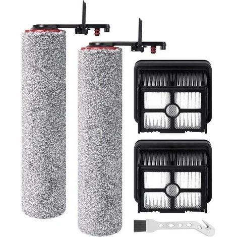 Rullo spazzola di ricambio e filtro HEPA per aspirapolvere e lavapavimenti DREAME H15 Pro Heat, 2 rulli spazzola + 2 filtri HEPA + 1 spazzola di pulizia