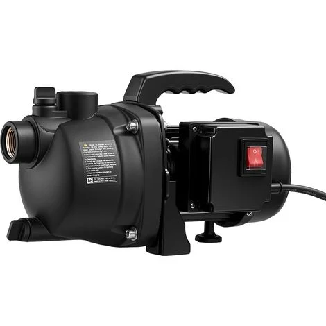 VEVOR Pompa a Getto per Pozzi Poco Profondi 800 W Materiale in PP, Pompa a Getto Flusso max 3300 L/h per Irrigazione da Giardino Prato Cortile Prevalenza 8 m con Protezione da Surriscaldamento