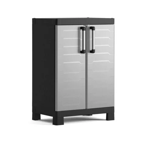 armadio basso keter "detroit"in resina grigio 65x45x97 cm