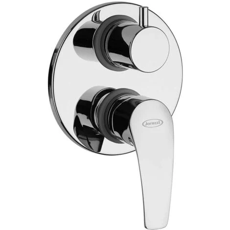 Miscelatore doccia incasso con deviatore Jacuzzirubinetteria Lucente ottone cromato