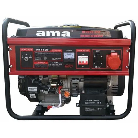 Generatore a benzina Ama trifase con AVR da 389cc 5,5kW