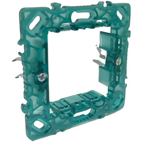 Kit 5 supporti modulo verde per placche 2 posti compatibile con vimar plana cassetta 502 scatola per placchette interruttori