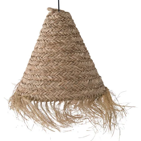 Lampada a soffitto in esparto - Lampada a sospensione stile Boho Bali - Pitse Naturale