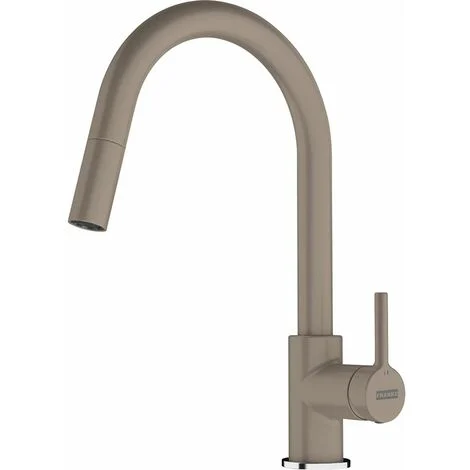 Franke Lina - Miscelatore da lavello FC 6051.424 con bocca di erogazione estraibile, cashmere 115.0626.084