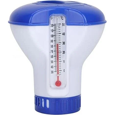 Dispenser di cloro galleggiante da 12,7 cm - Dispenser di pastiglie di cloro - Galleggiante regolabile per prodotti chimici per piscine interne ed esterne