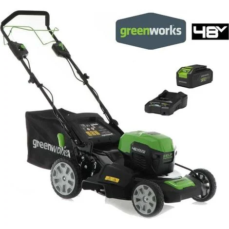 Rasaerba a batteria Greenworks GD48LM51SP semovente batteria 48V 4Ah e carica