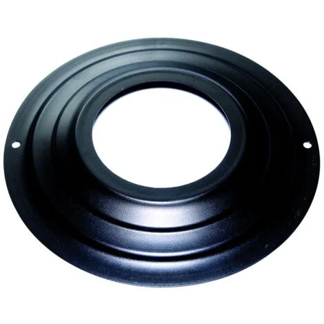 Rosone DN100 mmd. esterno 230 mm. verniciato nero canna fumaria pellet