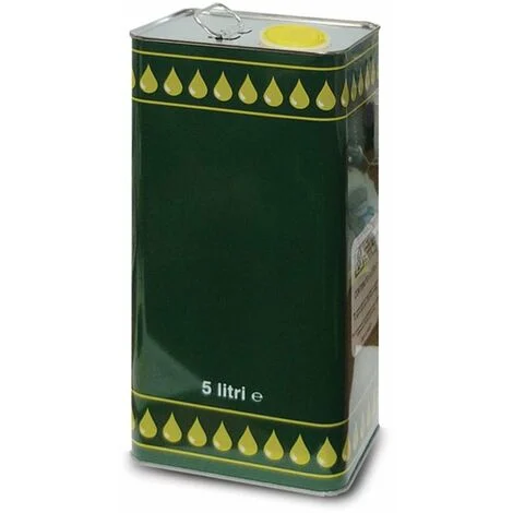 Lattina per olio con tappo, in metallo, a banda stagna. -5 Litri / Confezione da 1 Pezzo