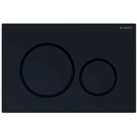 Geberit placca di comando Sigma 20 doppio tasto nero lucido/nero opaco