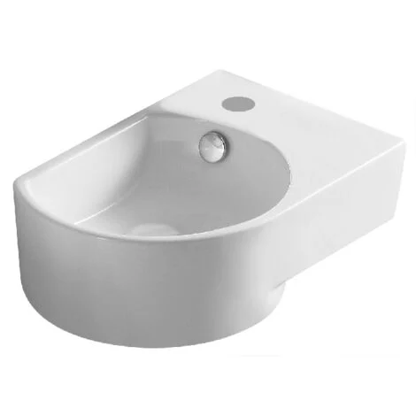 Lavabo a parete 40.5x27 cm LP92 bianco destro