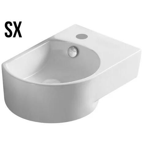 Lavabo a parete mod. lp92 cm 40.5 x 27 sinistro piletta non inclusa