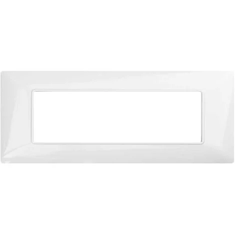 Placchetta per interruttore a 7 posti bianco cassetta 507 compatibile con btcino matix supporto cover