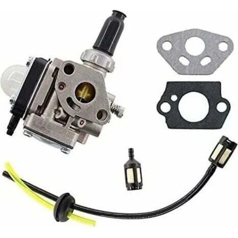 Carburatore per motori Kawasaki TH43 e TH48, adatto anche per tosaerba, con filtro carburante universale e guarnizione.