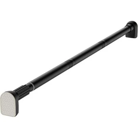 Bastone per tende retrattile facile da installare, senza bisogno di forare. Robusto appendiabiti retrattile in metallo per finestre o docce.