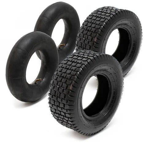 2x copertoni 2x camere d’aria per trattorini tosaerba 18x8.50-8 4PR Valvola angolare