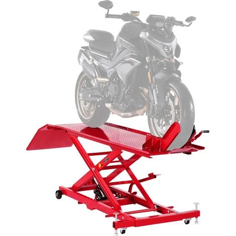 VEVOR Sollevatore per Moto, Altezza di 218-787 mm Supporto di Sollevamento per Moto Flessibile a 360°, Supporto per Riparazione Bici per Impieghi Gravosi con Blocco di Sicurezza per ATV, Moto da Cross