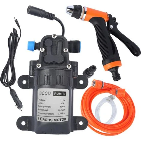 Kit pistola di lavaggio con pompa dell'acqua e grilletto per autolavaggio ad alta pressione da 12 V e 100 W