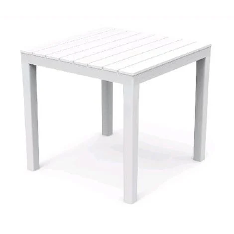 TAVOLO da giardino in RESINA QUADRATO 78x78x72H cm mod. BALI BIANCO