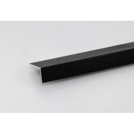 Profilo angolare da 2 metro alluminio nero spazzolato 15x15x1 - arcansas