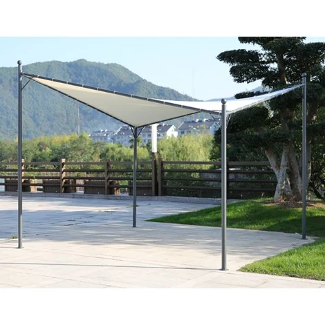 GAZEBO a vela 3.5x3.5mt in acciaio - TELO IMPERMEABILE