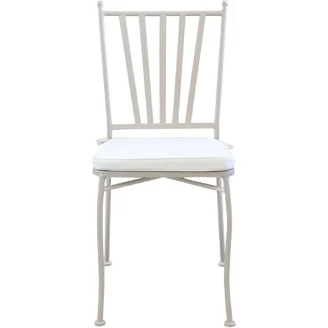 VENTUS - sedia da giardino in acciaio completa di cuscino