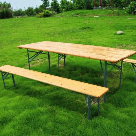 Set birreria con tavolo e due panche 220 x 70 cm