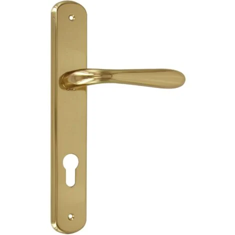 maniglia serie Goccia con placca in lega oro lucido quadro 8/FY maniglie