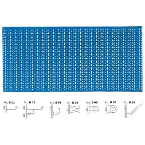Pannello Portautensili con Ganci cm. 100X50 - Blu