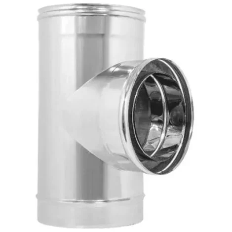 Cordivari - Raccordo A Tee 90°Ø130/80 Inox Aisi316L - Doppia Parete