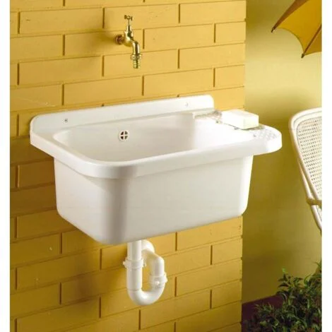 Pilozzo da parete in resina bianco cm 60 x 40 Handyfaidate