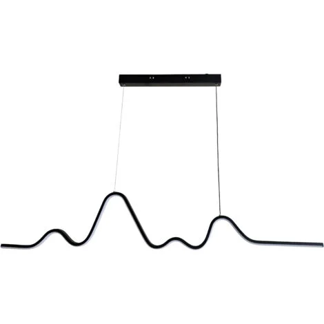 Lampadario a led 25 watt lampada moderna a sospensione zig za nero luce fredda 6500k