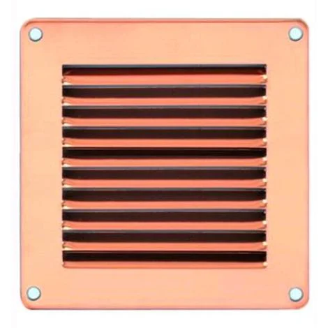 Griglia Aerazione Rame Con Rete Quadrata Mm.150X150